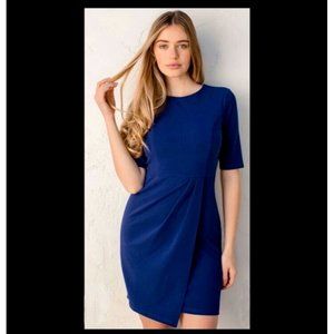 Lulu's Dress Cobalt Blue Half Sleeve Sheath Westwood Dress Size Large